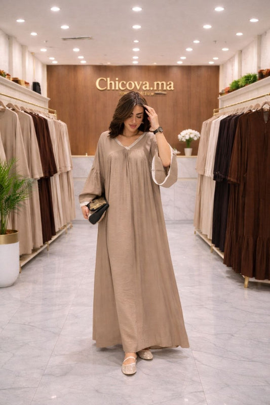 ✨ Robe "Élégante" – Crepe Mkrach Luxe (170g) ✨