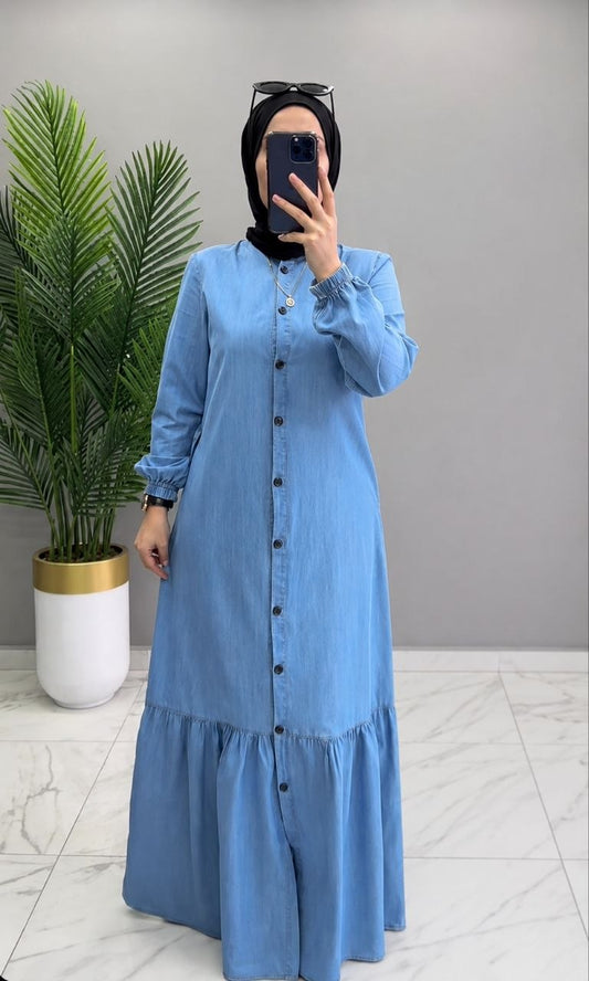 Robe Élégante en Jean Léger - كسوة جينز صيفية