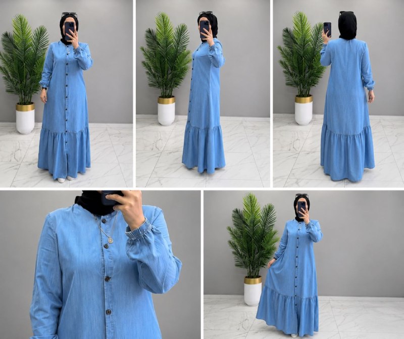 Robe Élégante en Jean Léger - كسوة جينز صيفية